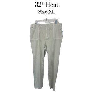 NWT 32 Degrees Heat Women's Pockets Button Pants, Tan, Size XL